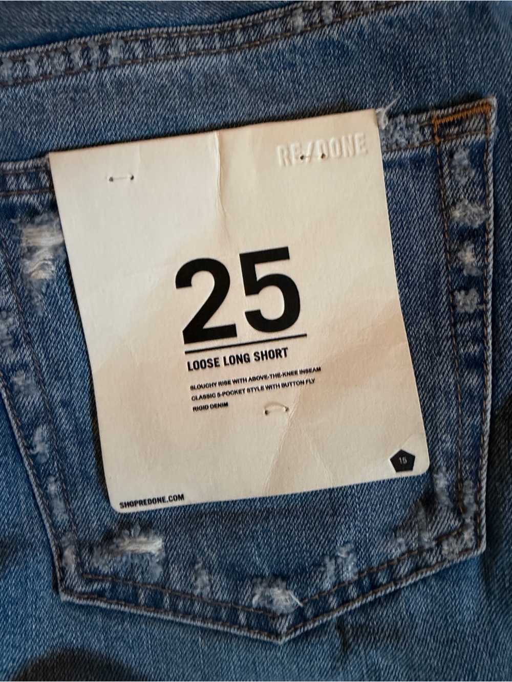 ✨ NWT RE/DONE Loose Long Shorts - Picture 3 of 5